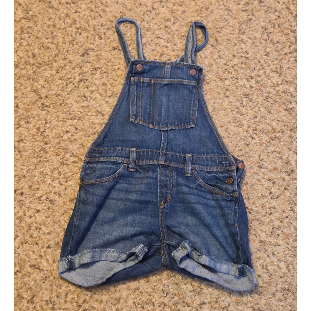 Old Navy Cuffed Hem Denim Bib Overalls Youth Size XL (14) Blue